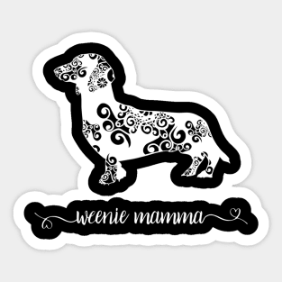 Weenie Mama Flower Pattern Sticker